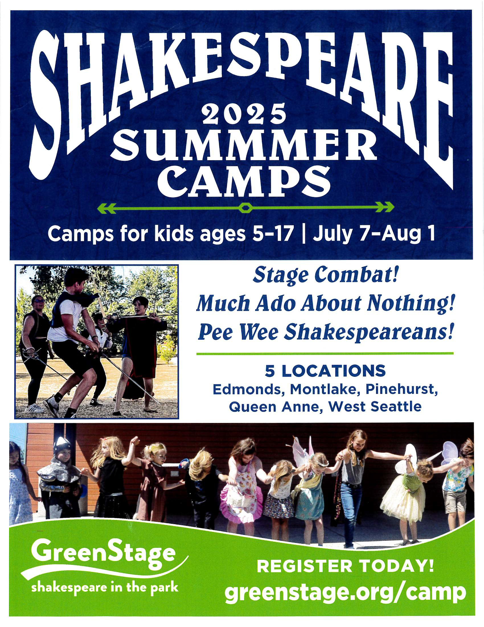 Shakespeare 2025 Summer Camps