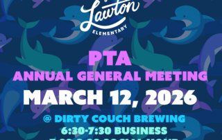 Pta annual general meeting March 12, 2026, dirty couch brewing.