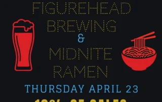 figurehead brewing and midnite ramen fundraiser flyer